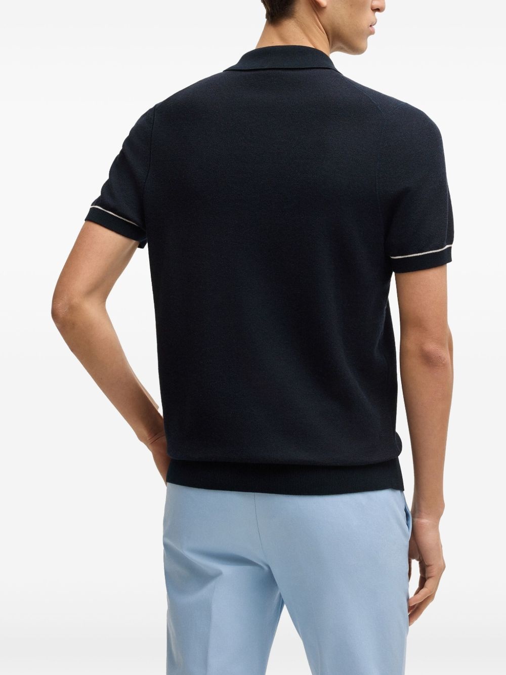 v-neck polo shirt - 4
