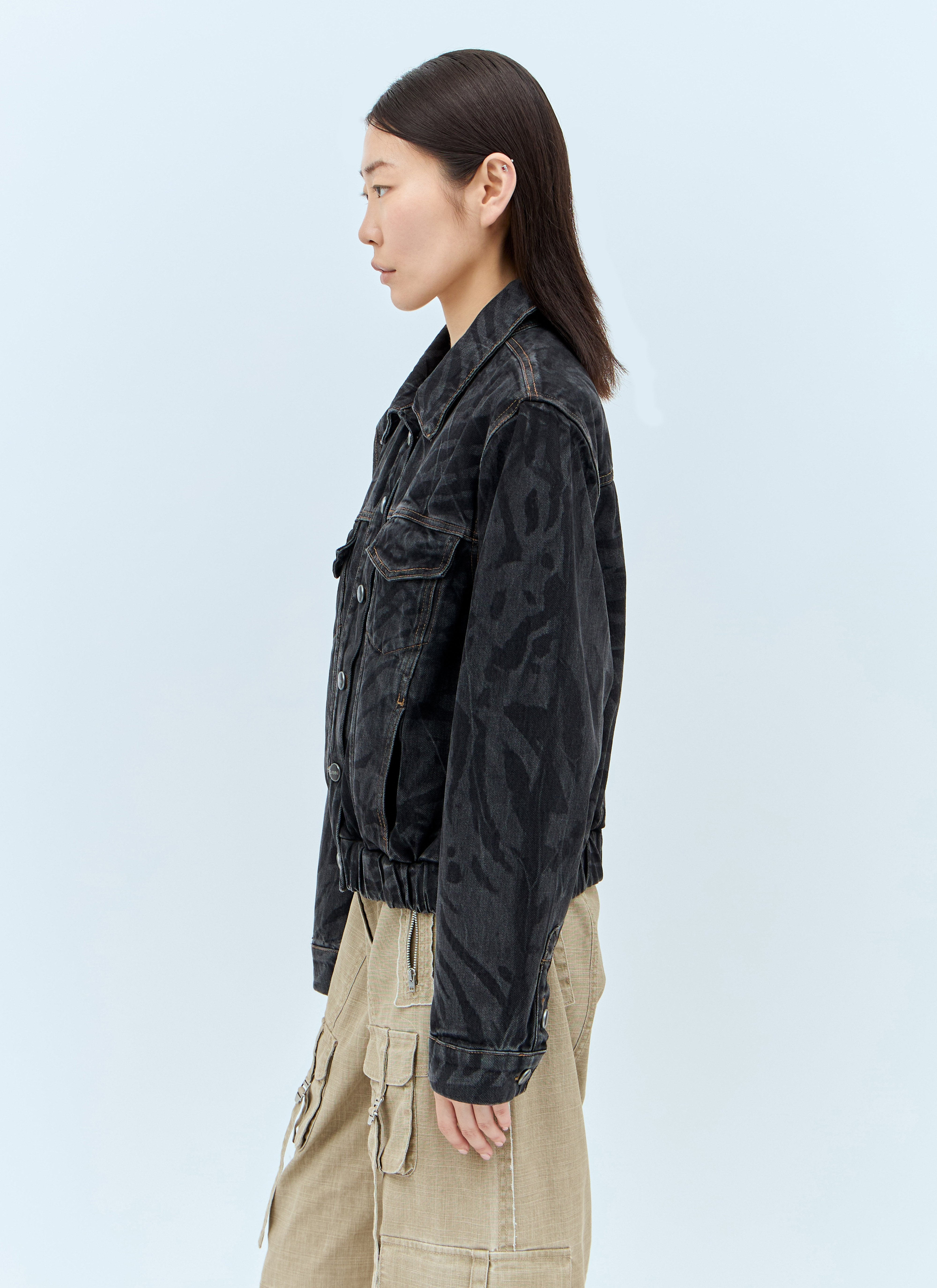 Ganni Women Lazer Denim Bomber Jacket - 3