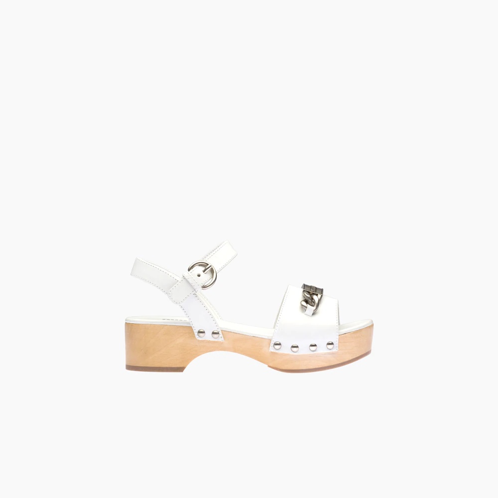 Open-toe leather clogs - 2