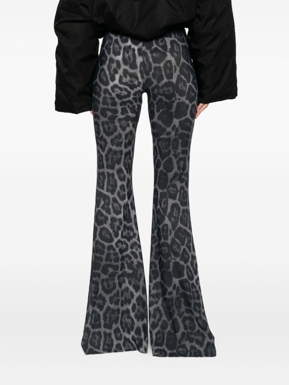 Leopard print flared jeans - 2