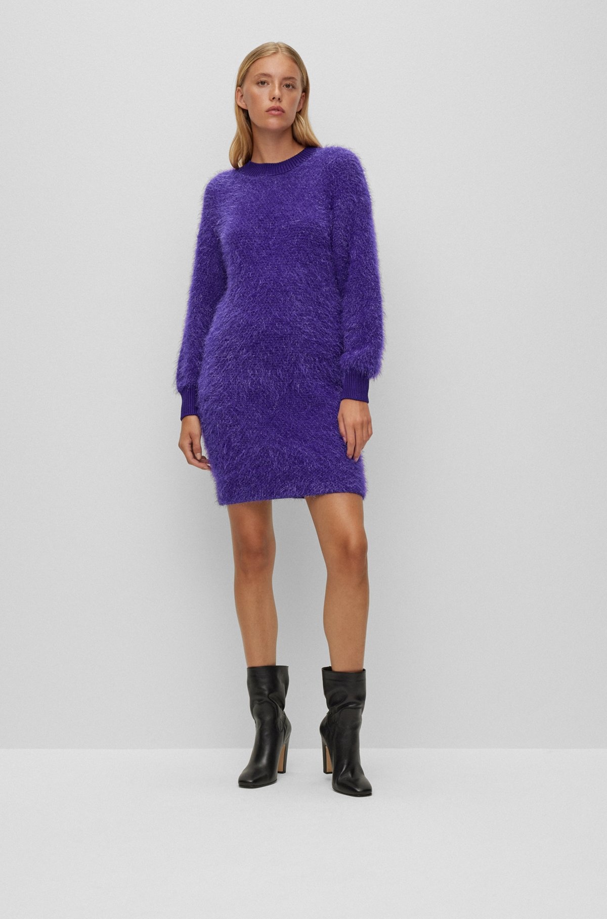 SPARKLY KNITTED DRESS WITH CUT-OUT BACK - 2