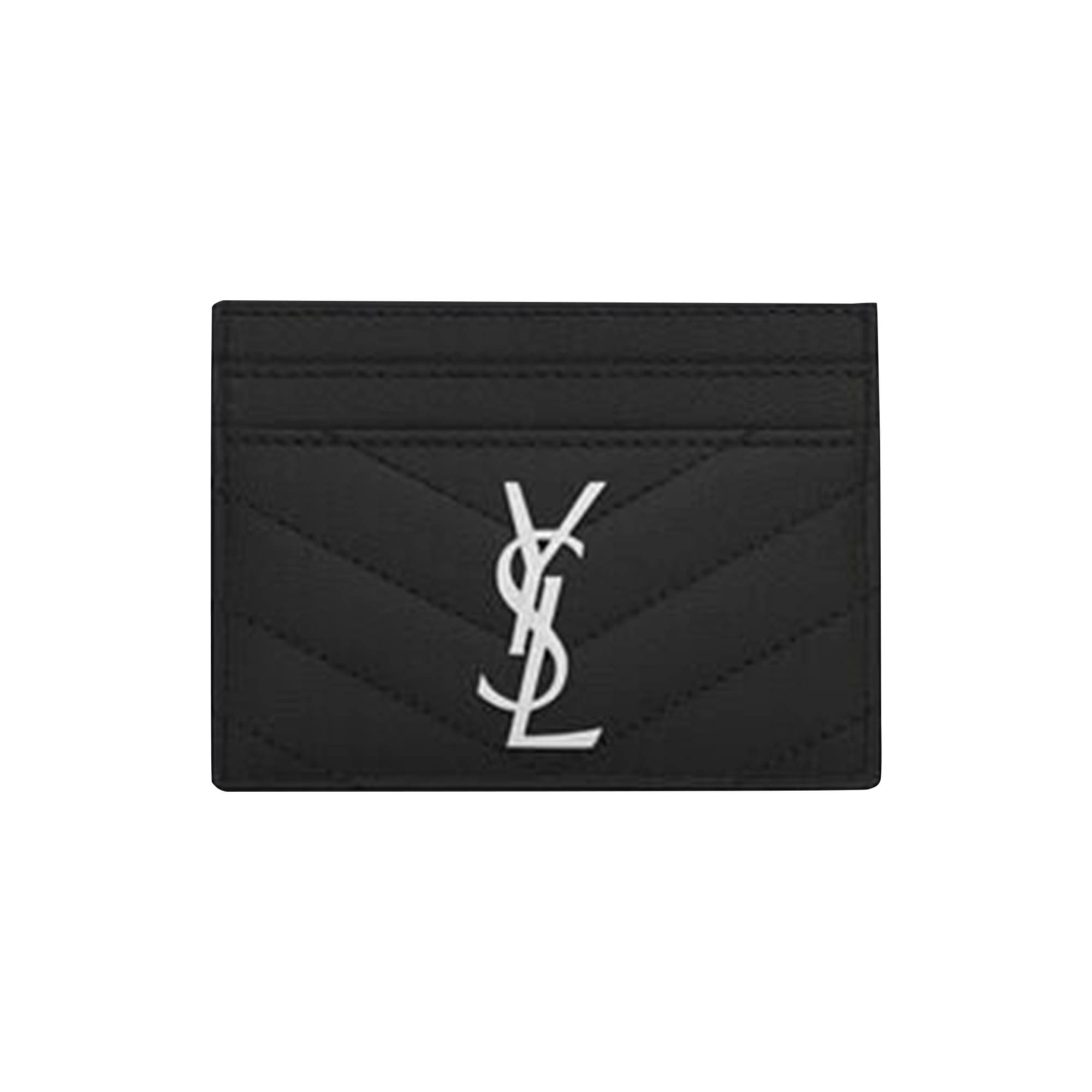 Saint Laurent Quilted Leather Card Case 'Black' - 1