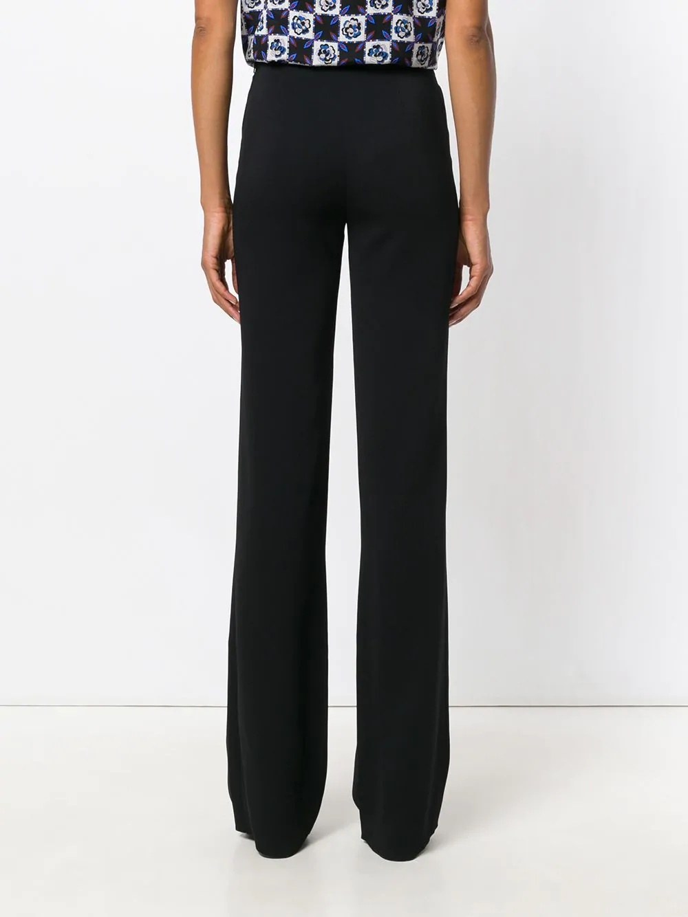 high-waisted flared trousers - 4