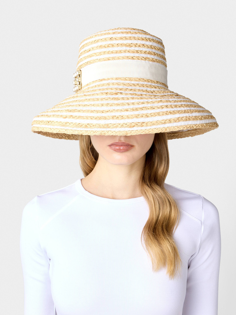 Roger Vivier Très Vivier Hat in raffia outlook
