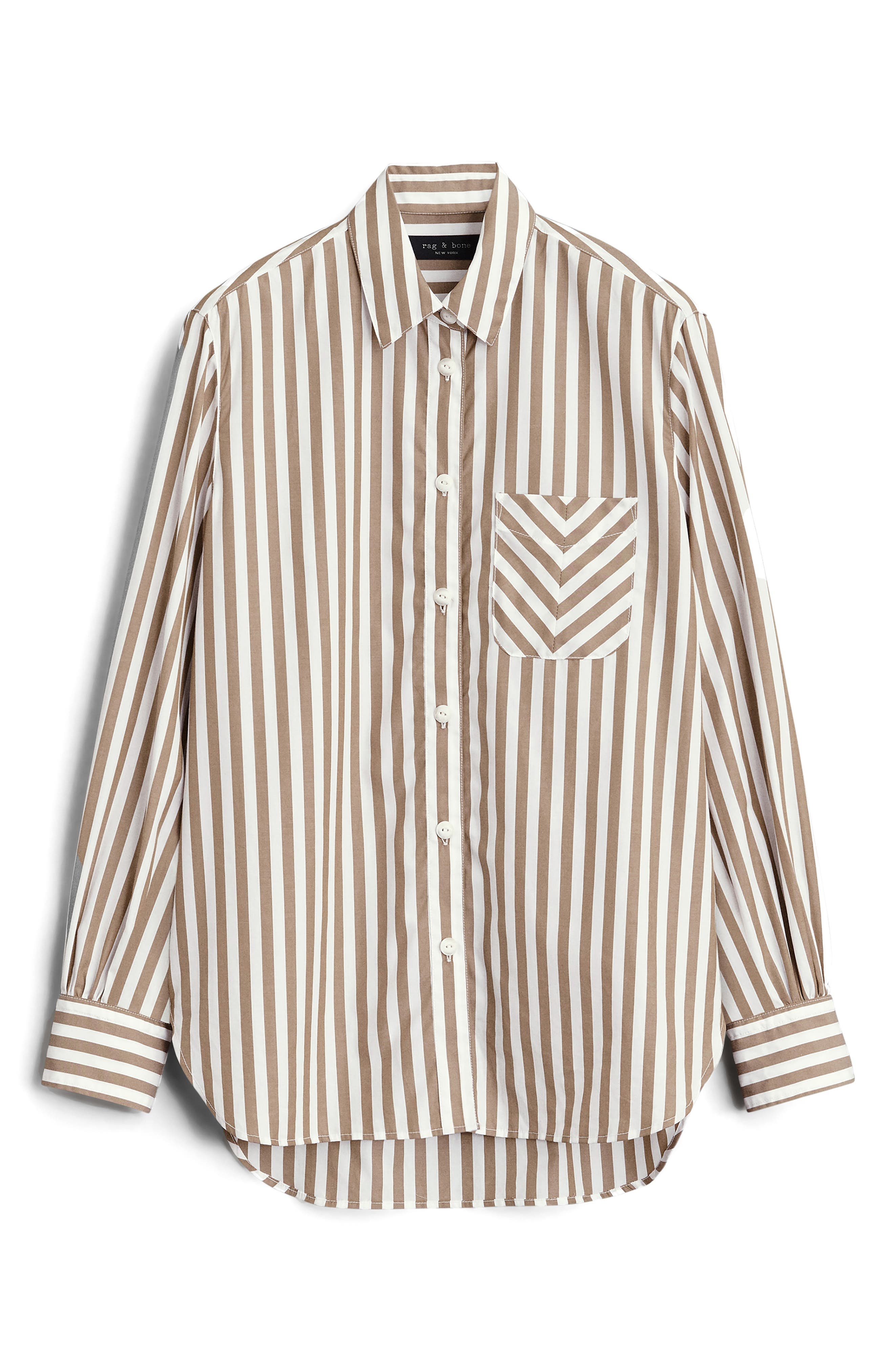 Maxine Stripe Cotton Button-Up Shirt - 5