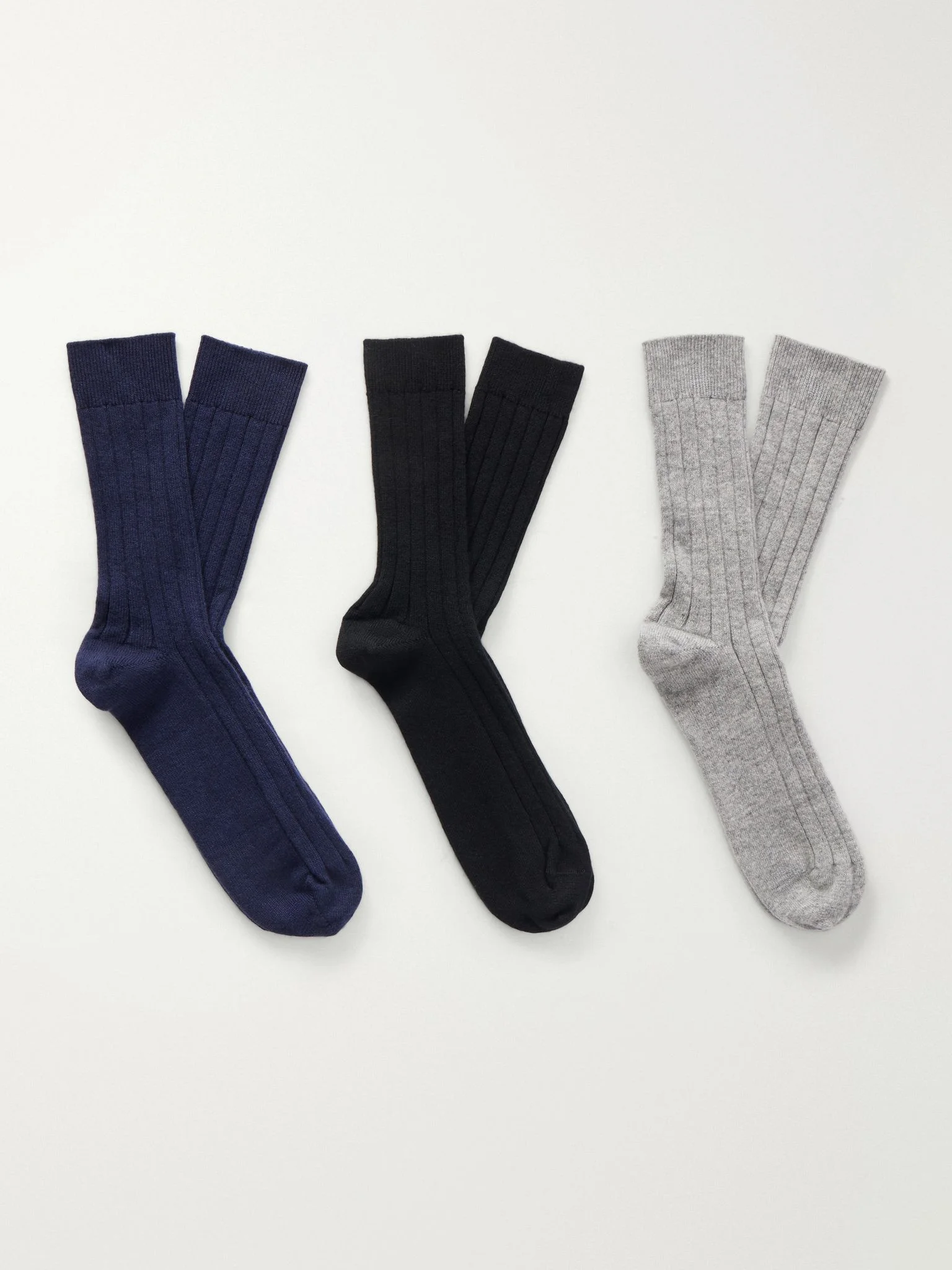 Set of Three Cashmere-Blend Socks Multi - 1
