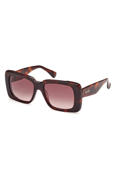 Max Mara 53mm Rectangular Sunglasses in Dark Havana /Brown outlook