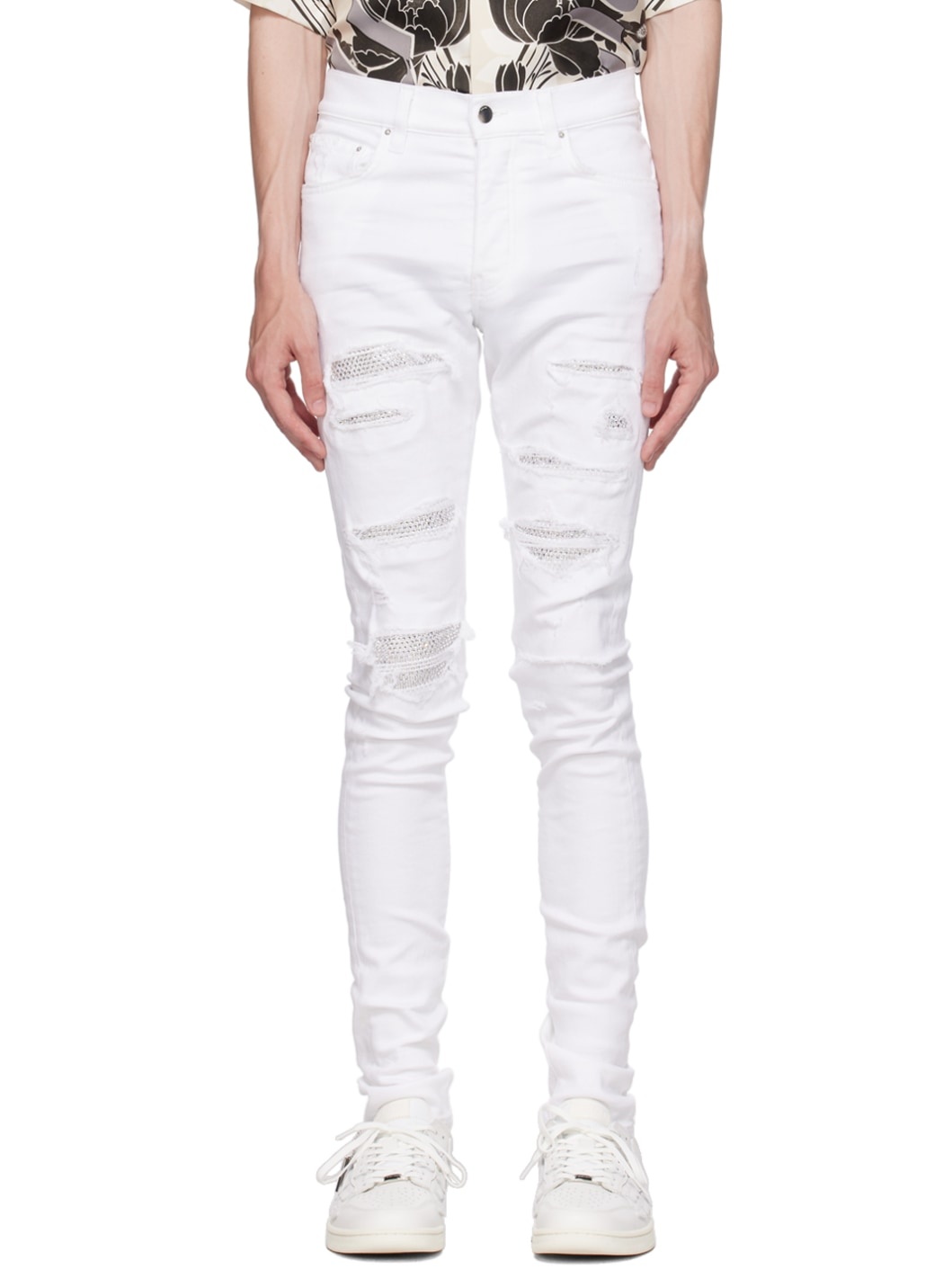 Amiri Jacquard Straight-Leg Carpenter Jeans - Blue