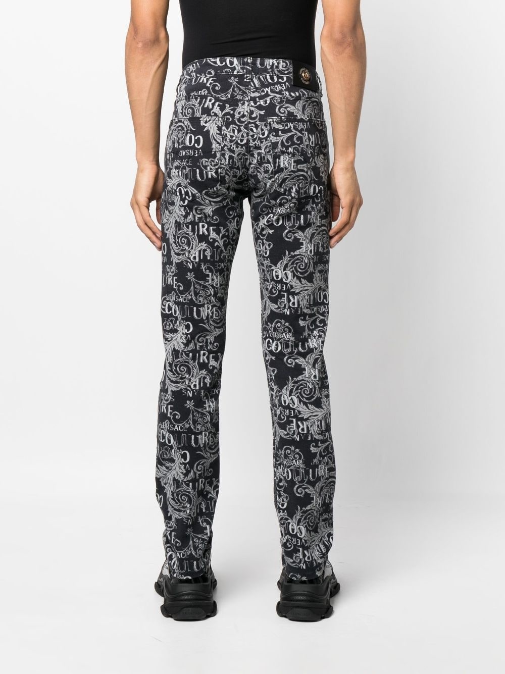 logo-print straight-leg jeans - 4