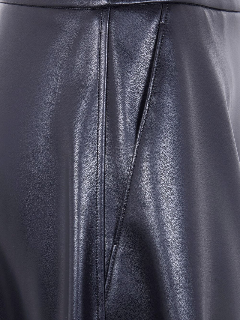 panelled leather A-line skirt 3