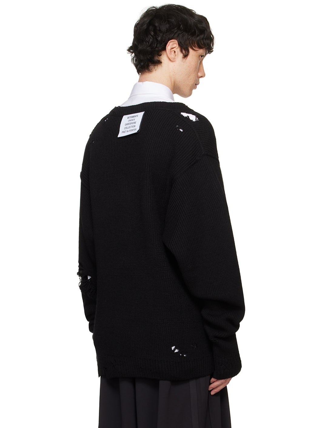 Black Destroyed Sweater - 3