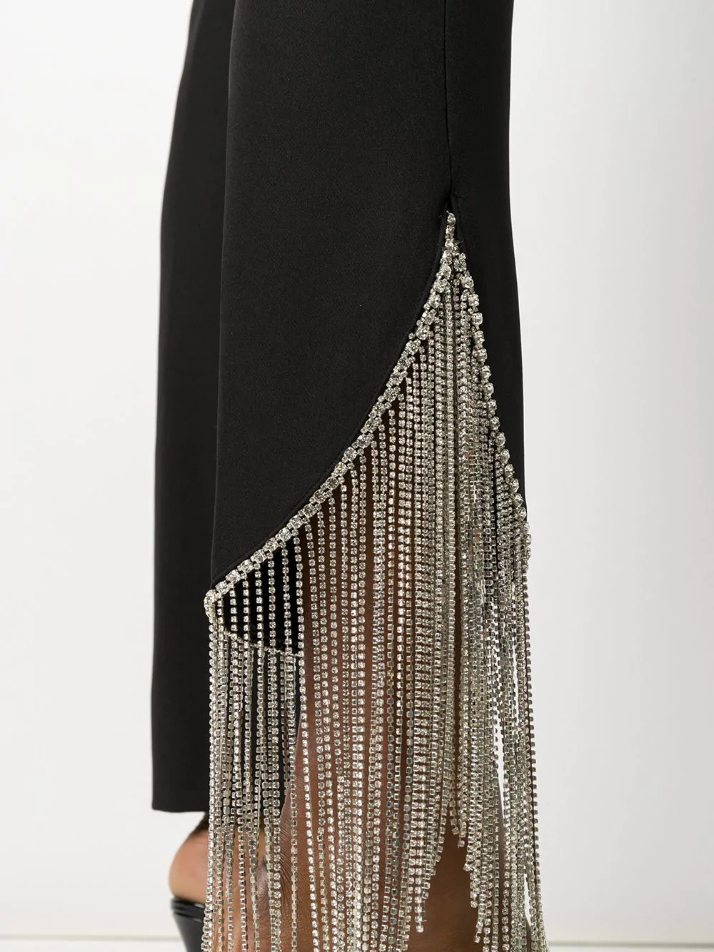 crystal fringed detail trousers - 5