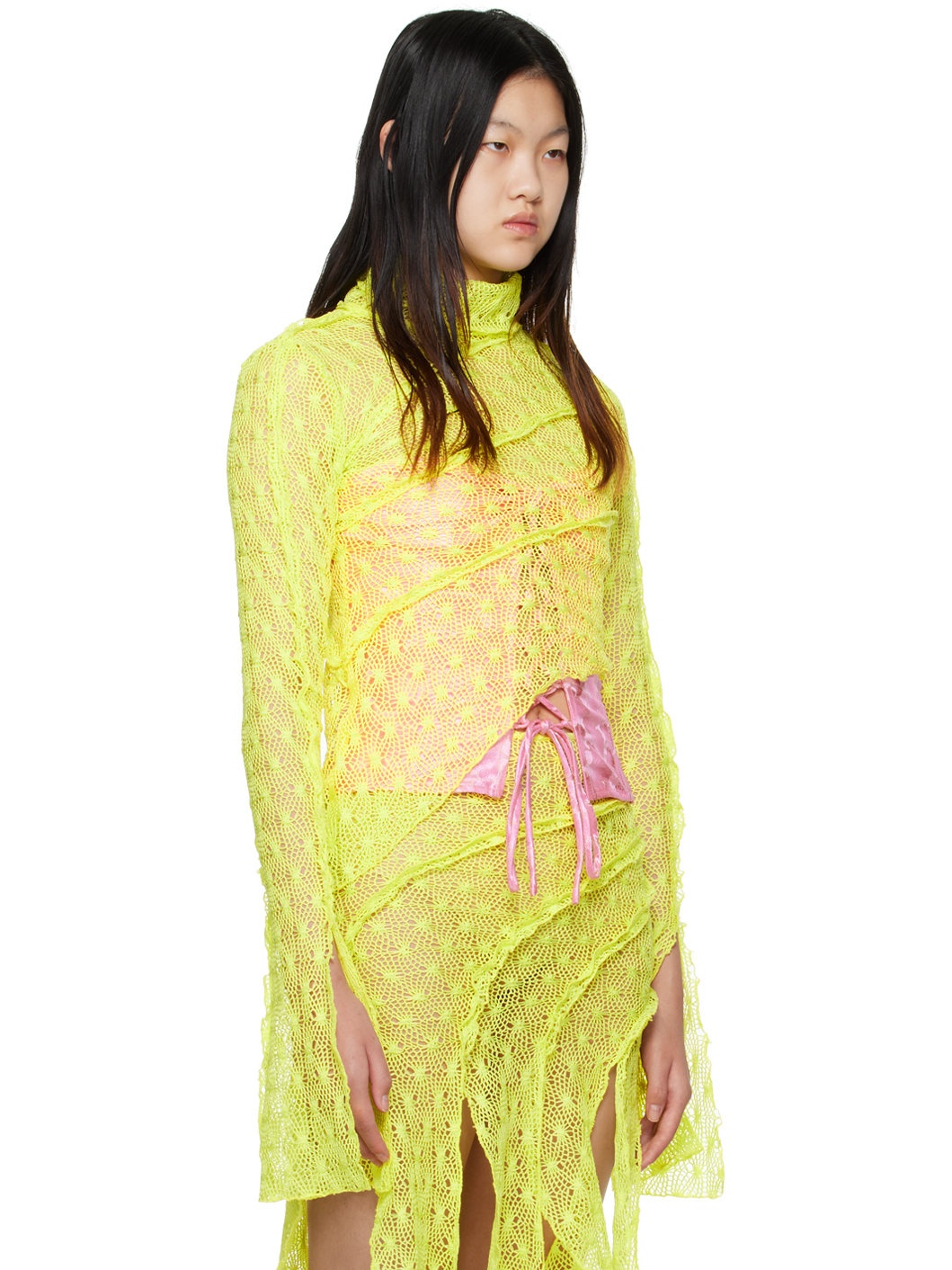 SSENSE Exclusive Yellow Asymmetrical Turtleneck - 2