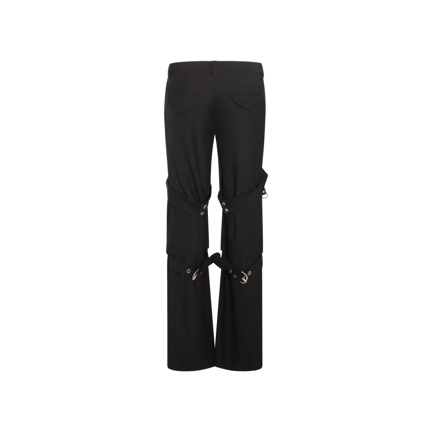 パンツ OFF-WHITE BLACK VIRGIN WOOL BLEND CARGO ZIPPED PANTS Off-White BLACK VIRGIN WOOL BLEND CARGO ZIPPED PANTS