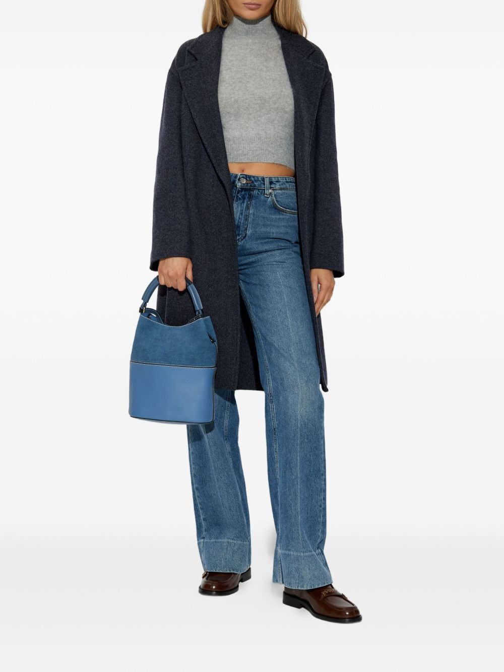 belted wool coat - 2