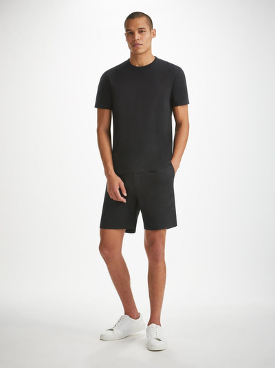 Derek Rose Men's Shorts Harris Lyocell Cotton Black outlook