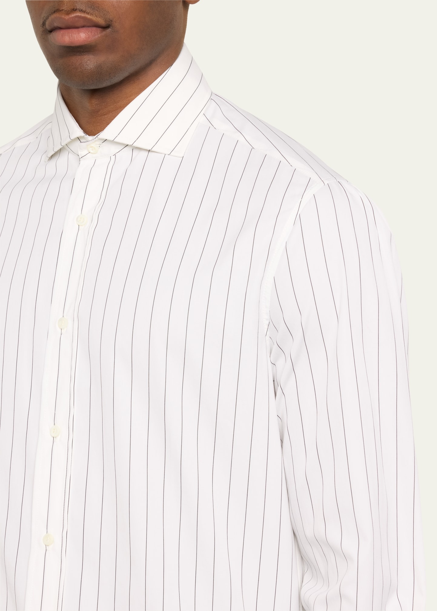 Men's Pinstripe Cotton Sport Shirt - 5