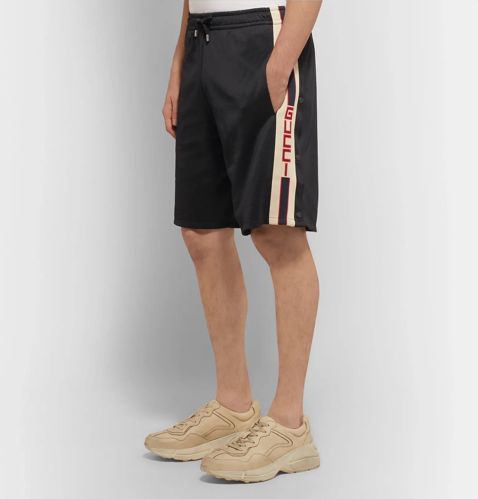 Webbing-Trimmed Tech-Jersey Shorts - 7