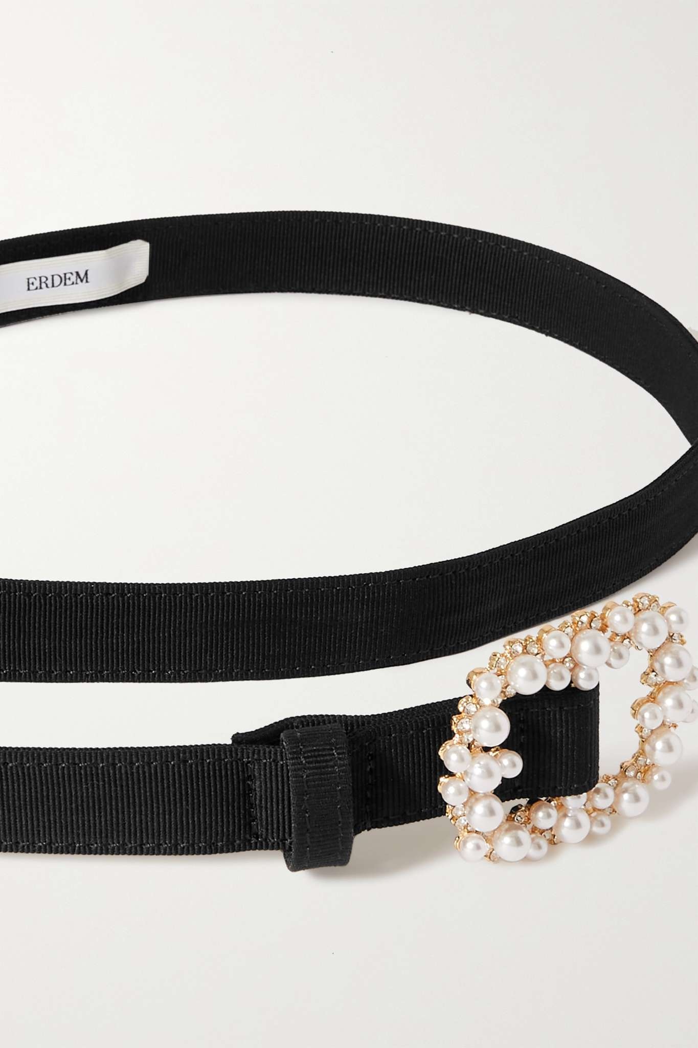 Embellished grosgrain waist belt - 3