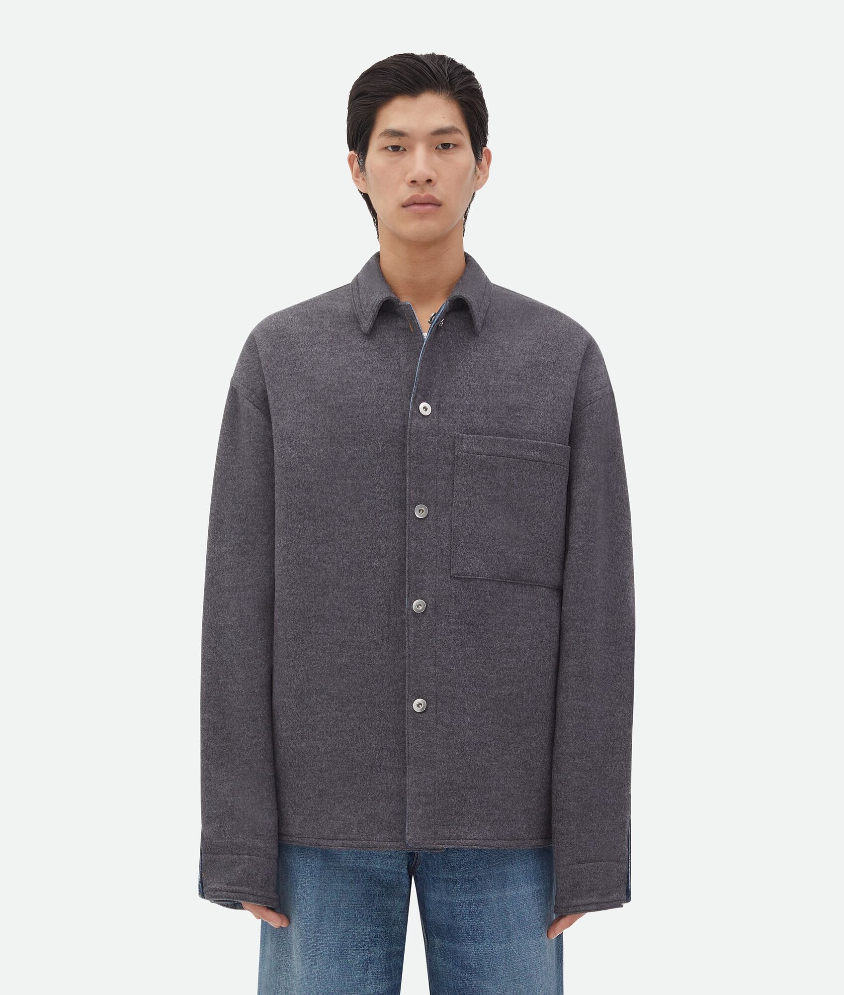 Reversible Wool Denim Jacket - 4