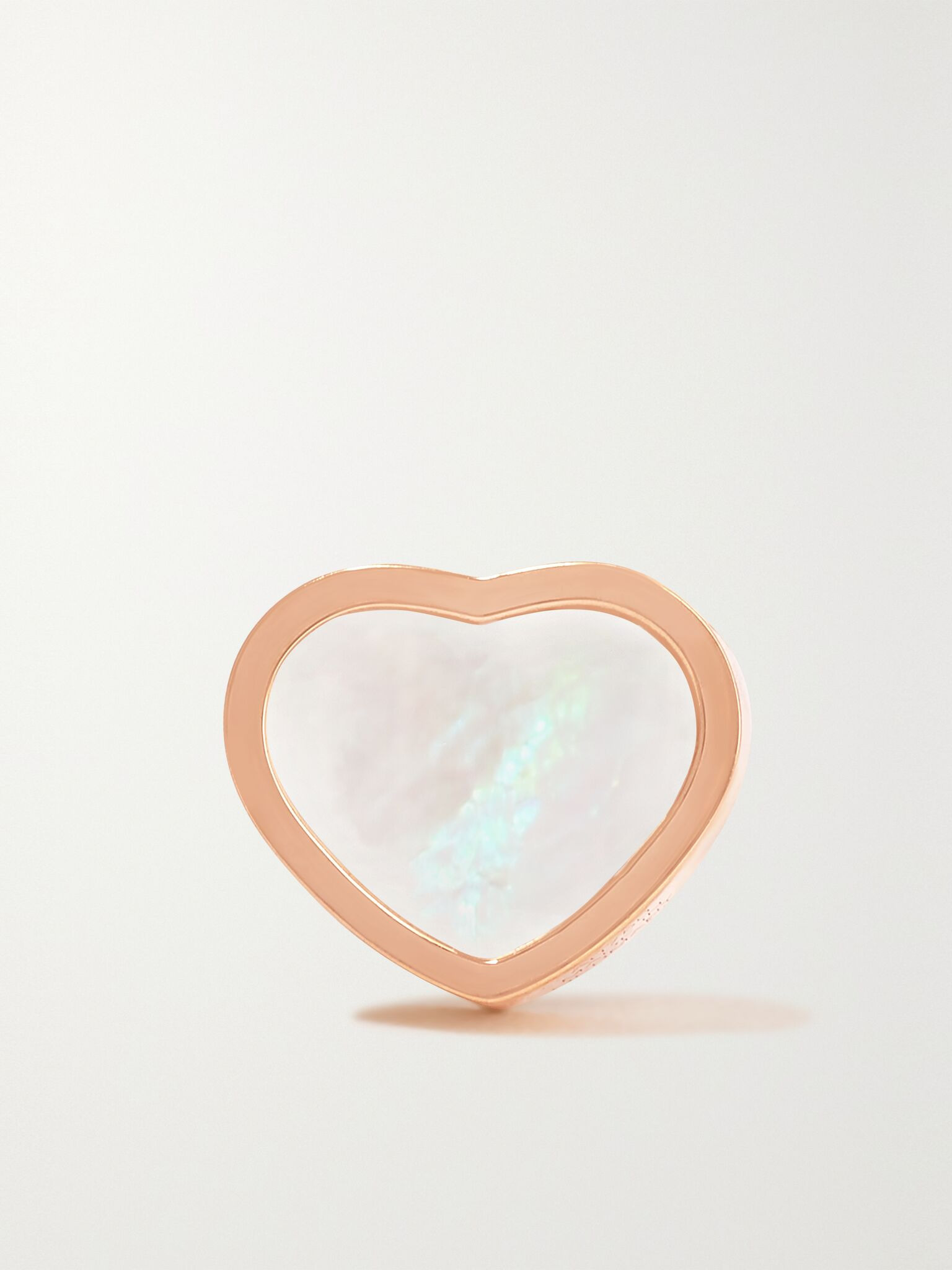 My Happy Hearts 18-karat rose gold mother-of-pearl single earring Gold - 1