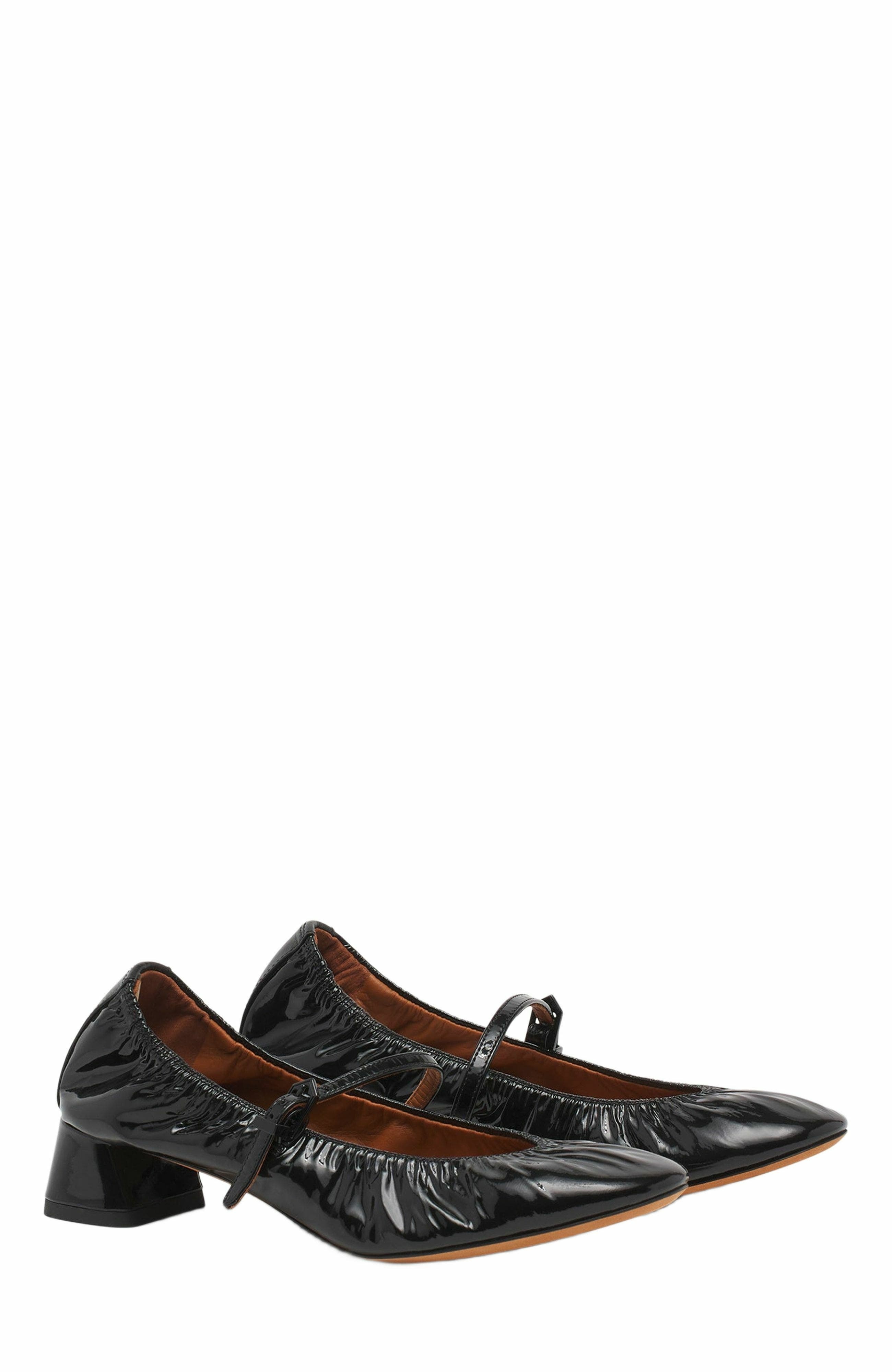 Lanvin HEELED MARY JANE IN GLOSSY LEATHER in Black at Nordstrom - 2