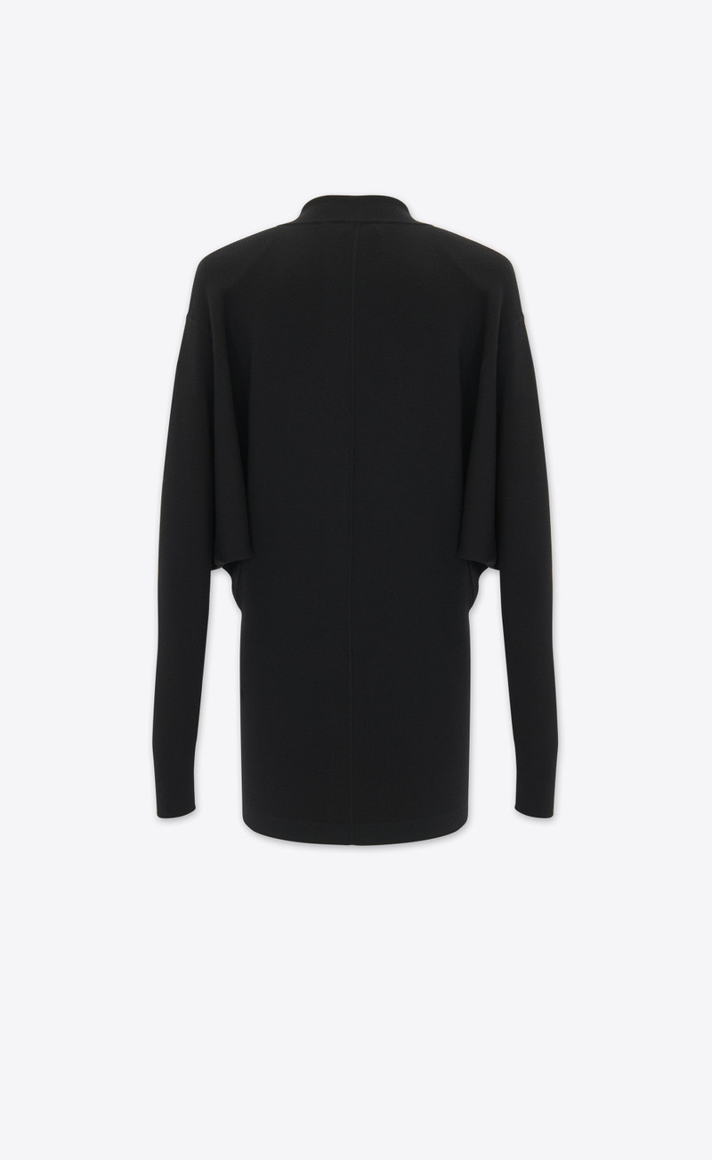 SAINT LAURENT v-neck sweater dress in wool outlook