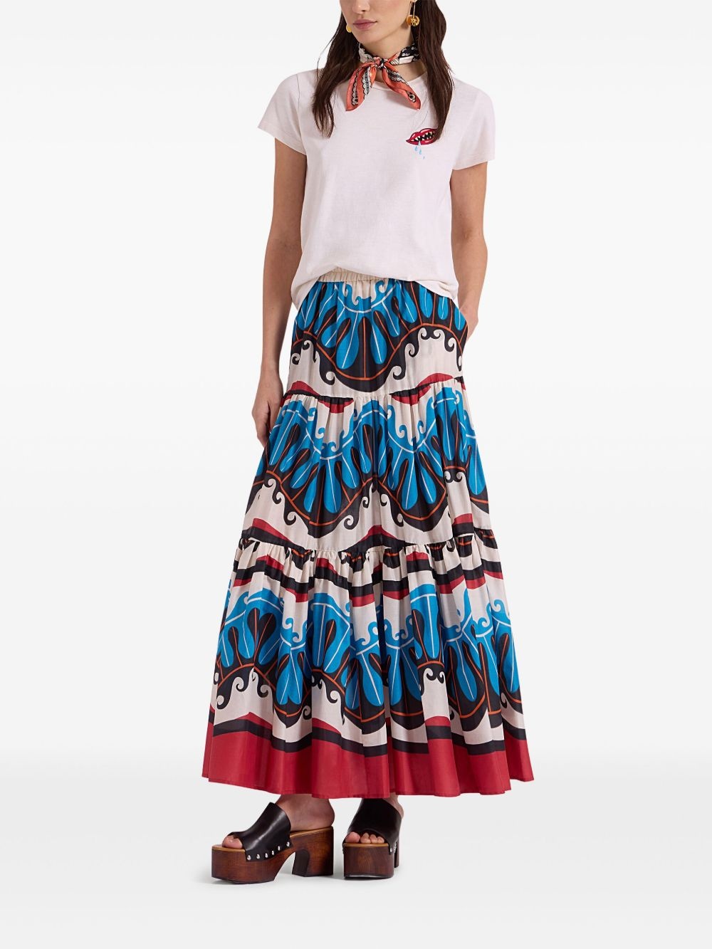 abstract-print maxi skirt - 2