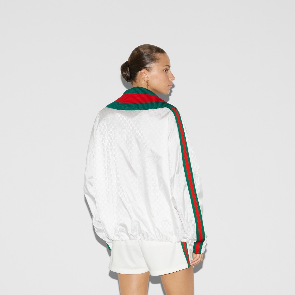 GG nylon jacket with Web - 4