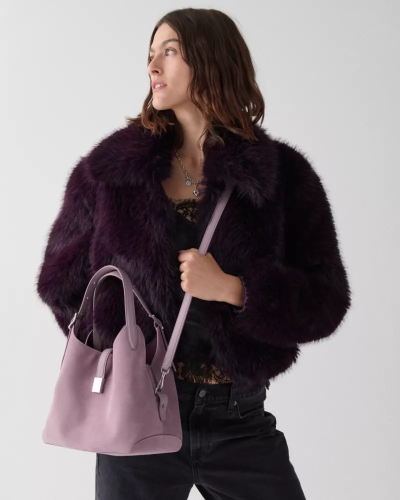 Deco Suede Crossbody Tote Bag 3