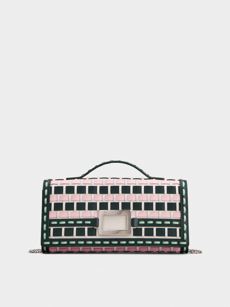 Belle Vivier Clutch in leather 1