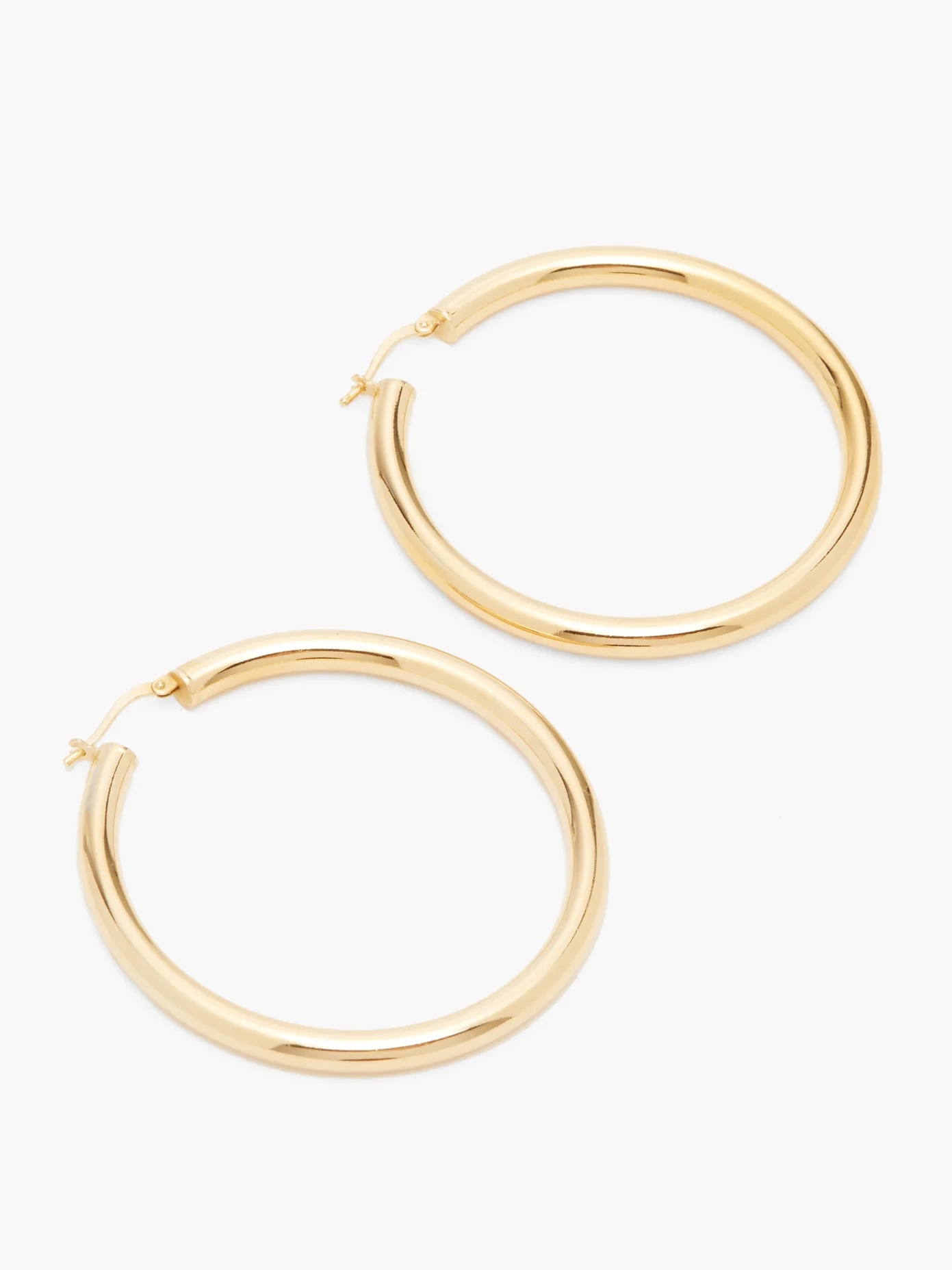 Hoop 18kt gold-plated sterling-silver earrings - 4