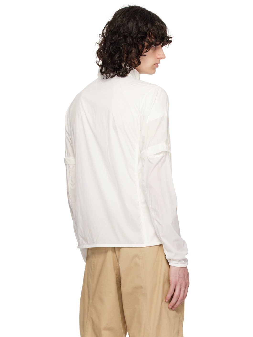 White Convertible Track Jacket - 3