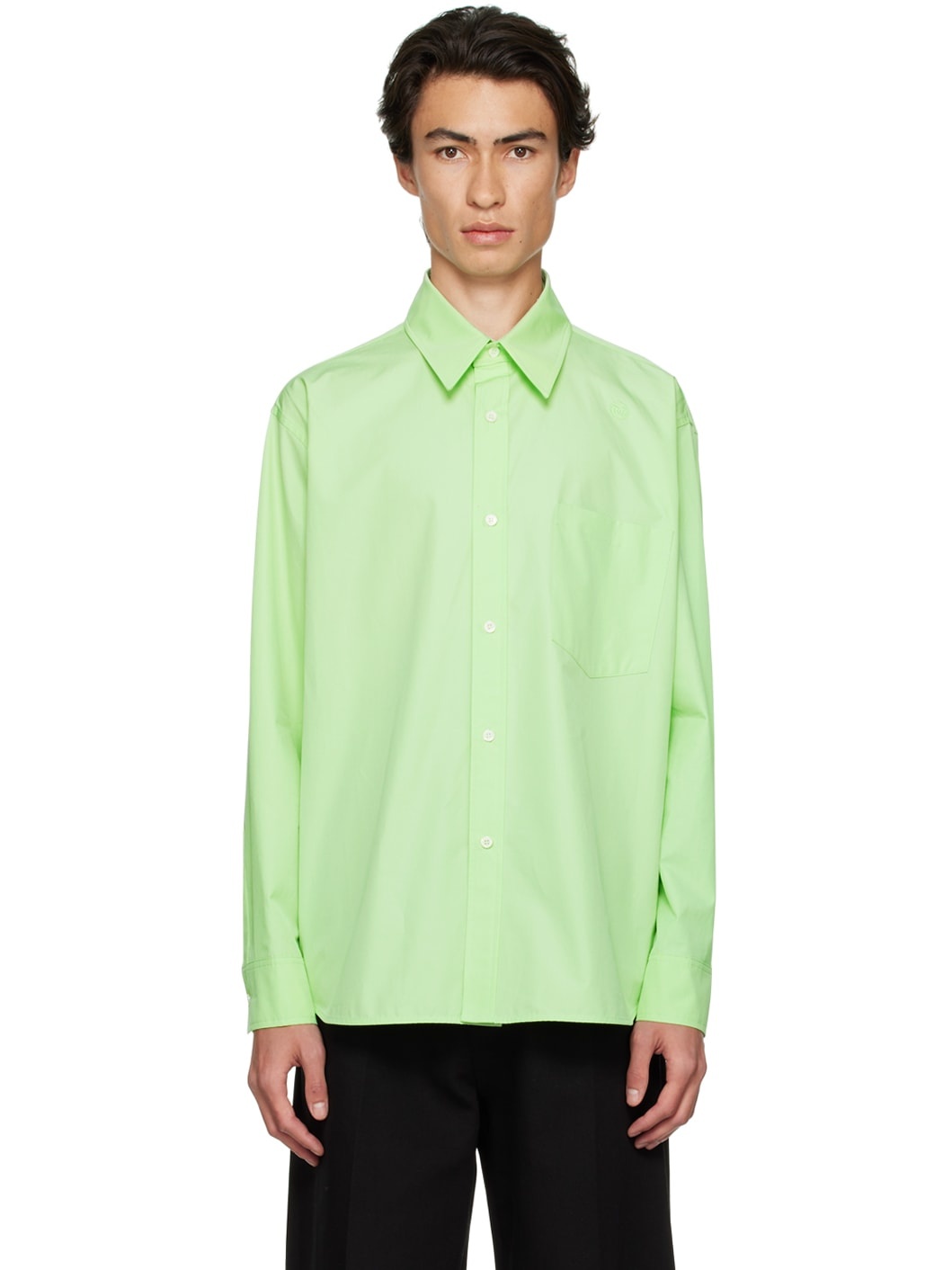 Green Embroidered Shirt - 1