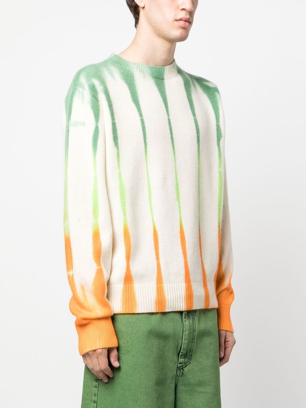 abstract-pattern cashmere jumper - 3