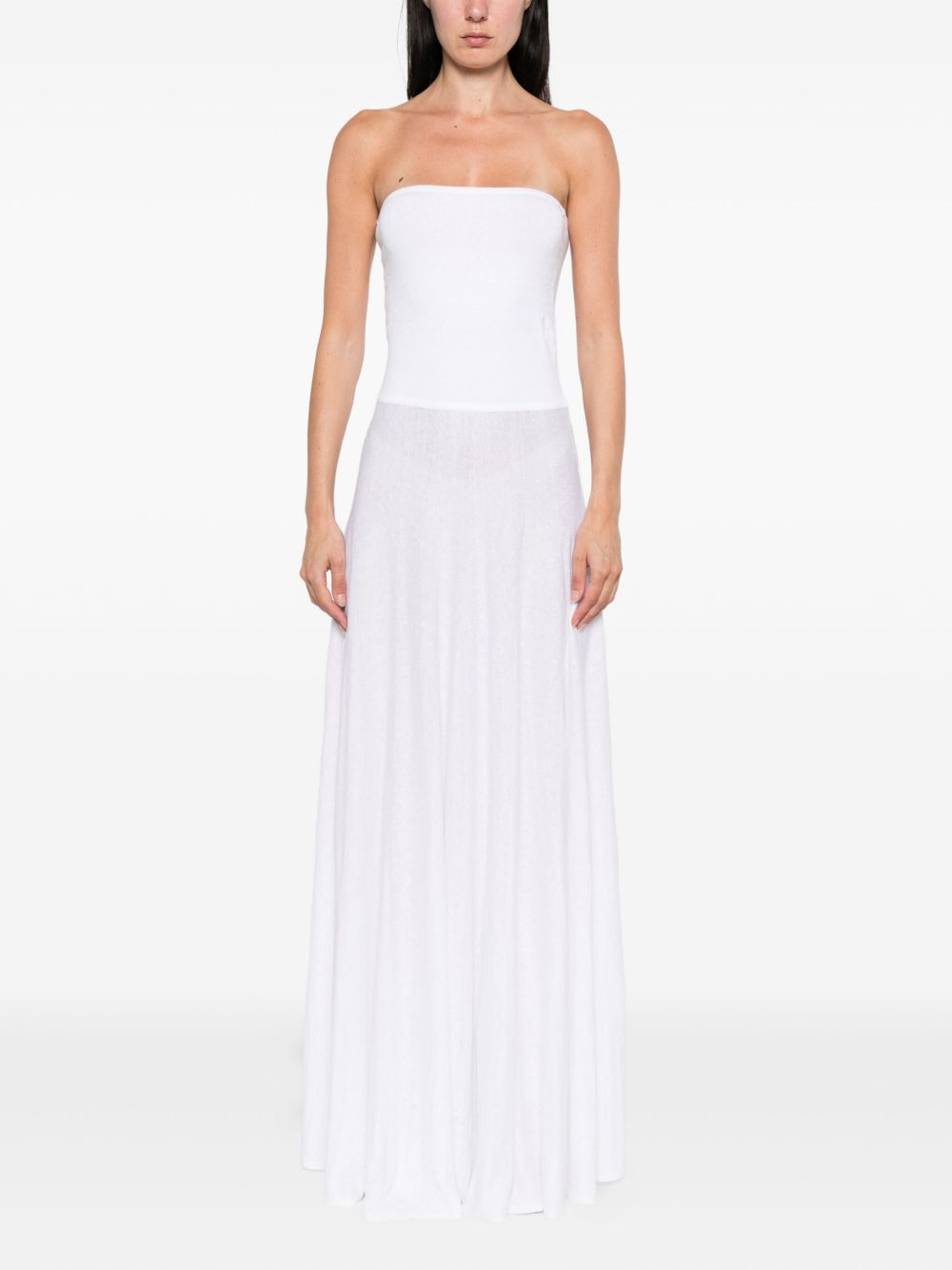 strapless maxi dress - 2