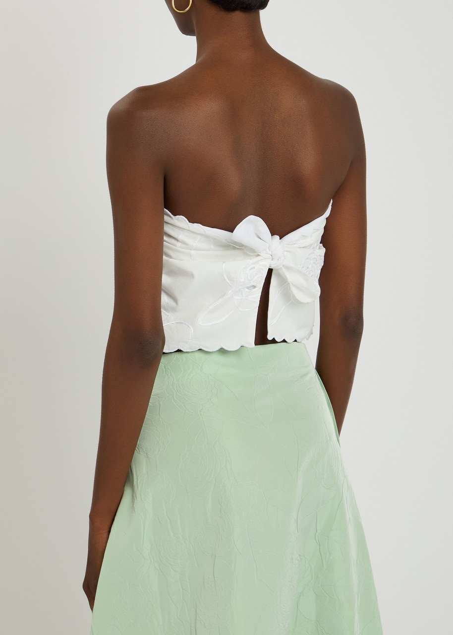 Bernadette Bustier Petit Beurre Embroidered Cotton top - 3