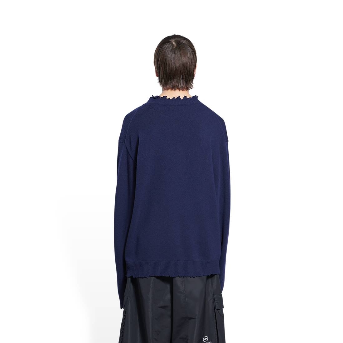 Men's Double B Raw Highneck Sweater  in Indigo - 4