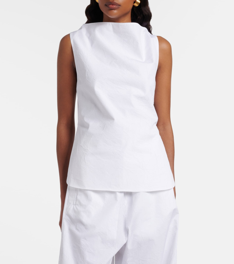 RÓHE Draped cotton-blend top outlook