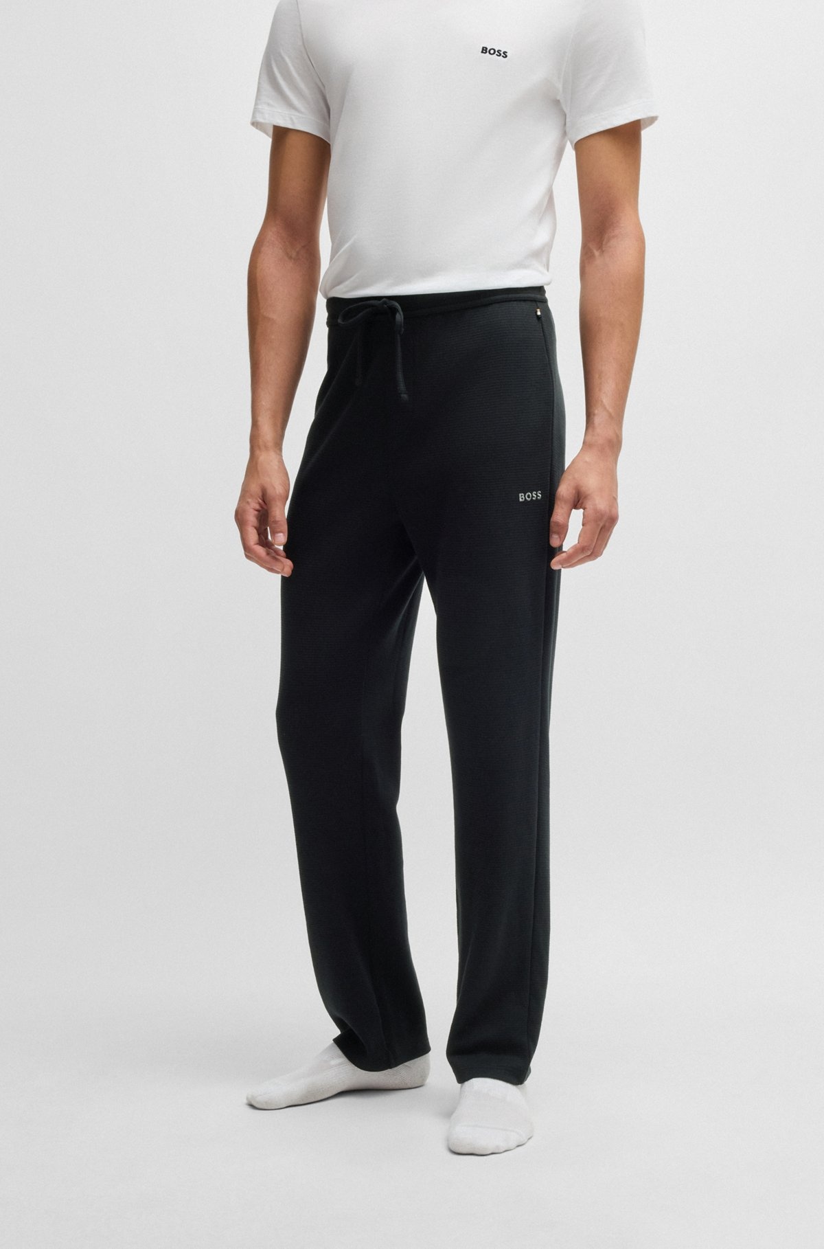 PAJAMA BOTTOMS WITH EMBROIDERED LOGO - 2