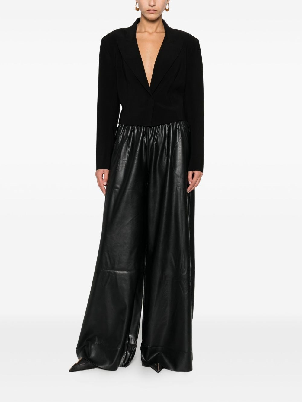 Single-breasted cropped jacket - 4