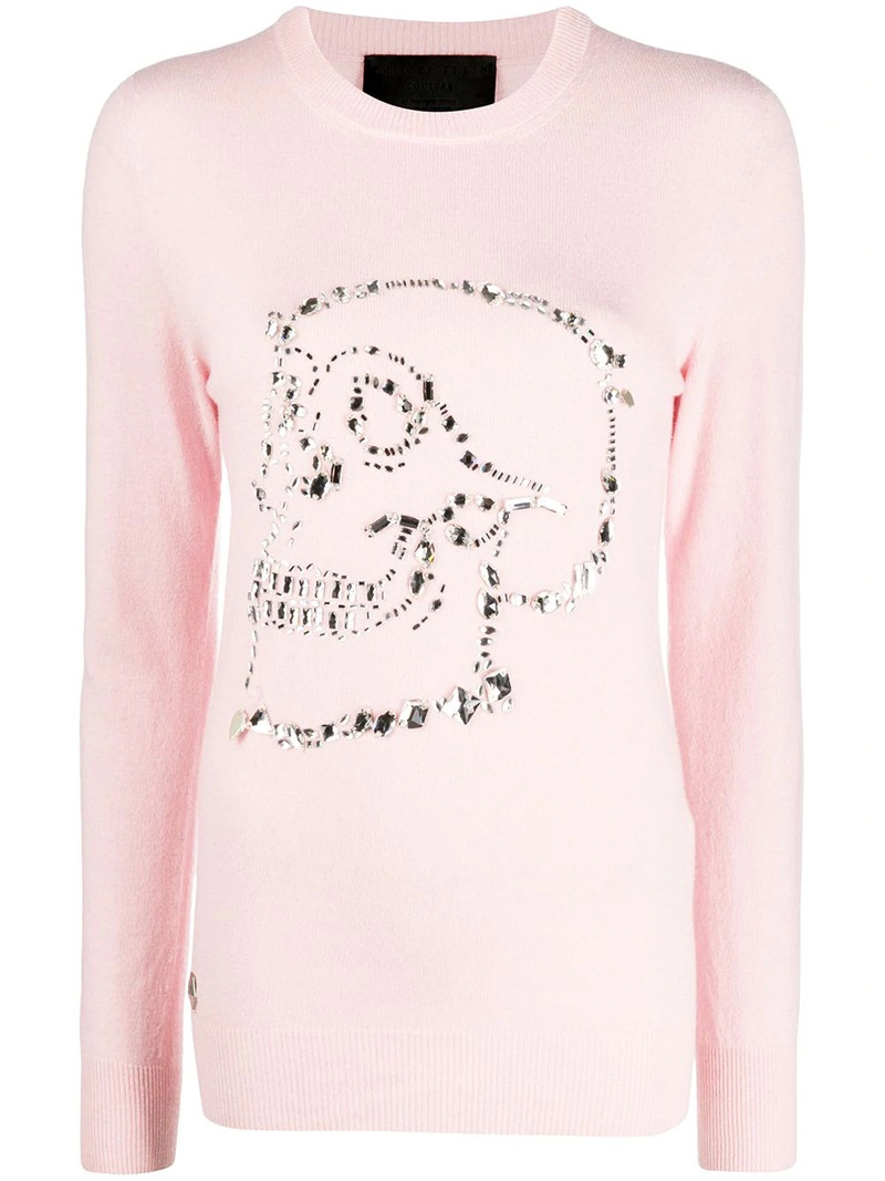 Look At Me skull embellished jumper 1