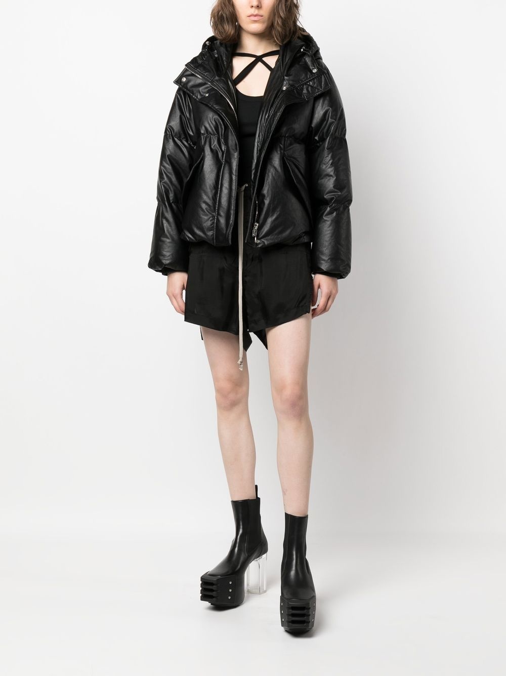 drawstring satin shorts - 2