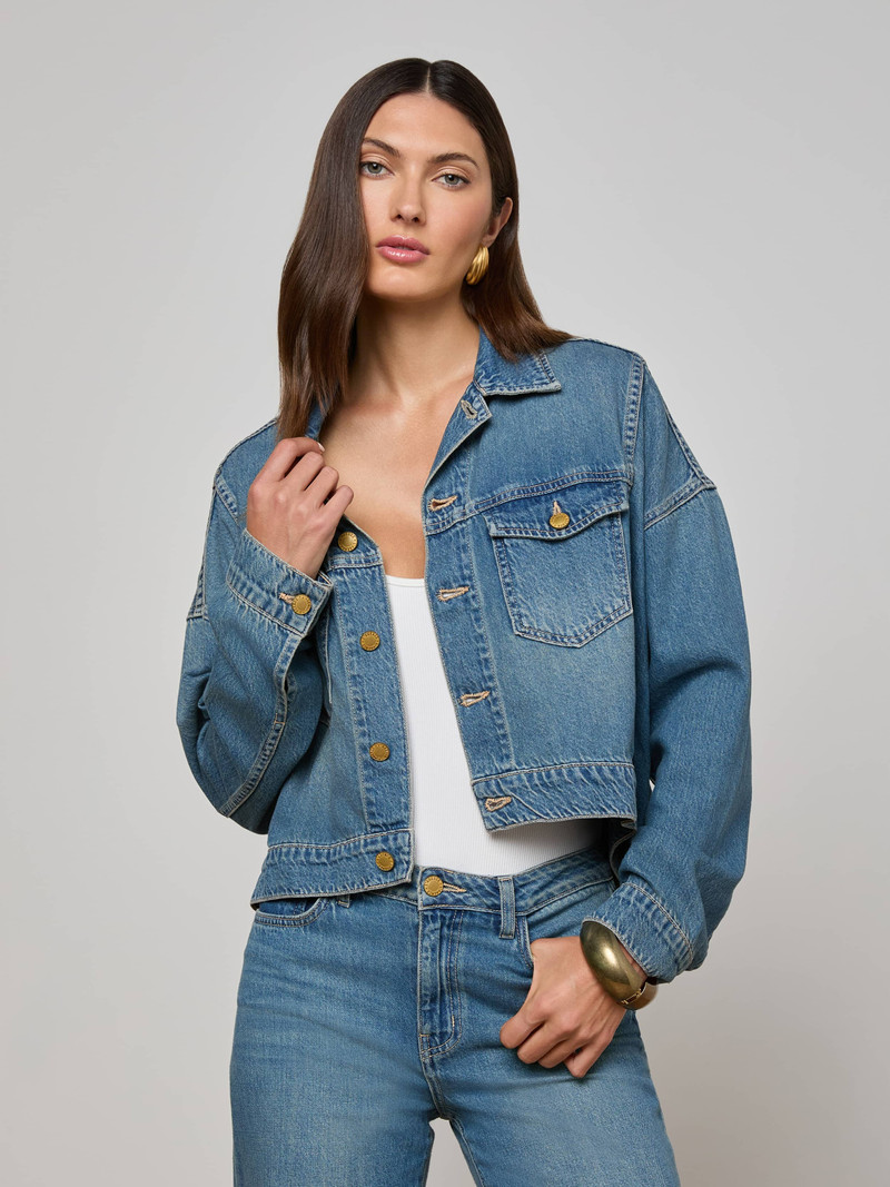 L'AGENCE Vianney Denim Jacket outlook