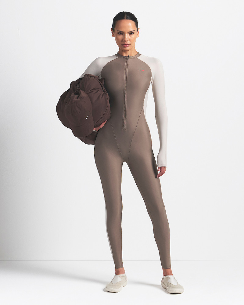 NikeSKIMS Shine Women's Zip-Front Long Bodysuit 1