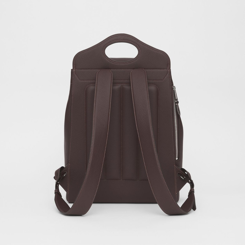 Grainy Leather Pocket Backpack 8