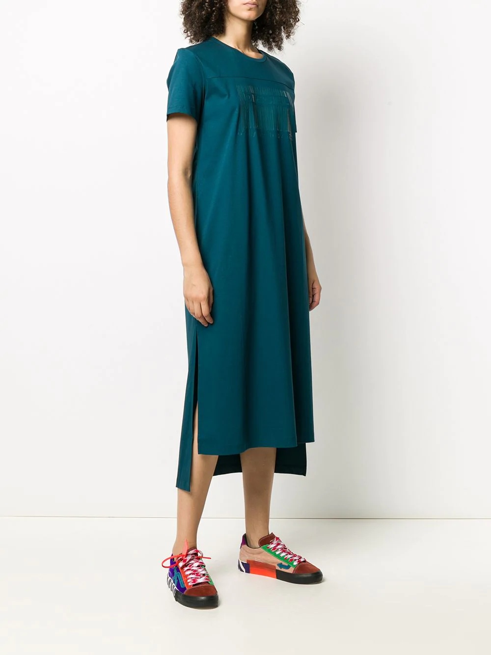 asymmetric T-shirt dress - 3