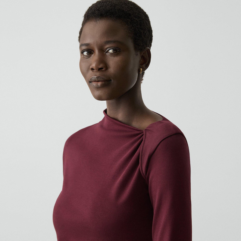 Twist Neck Top in Cotton Jersey 5