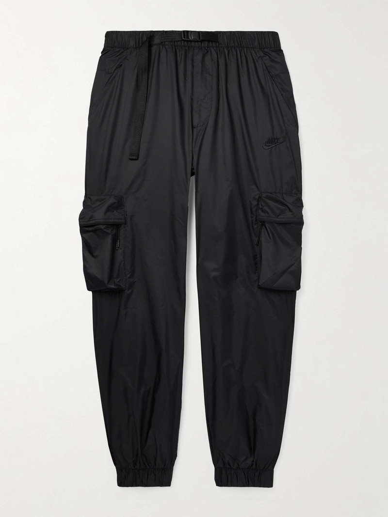 Tech Straight-Leg Logo-Embroidered Belted Micro-Ripstop Cargo Trousers - 1