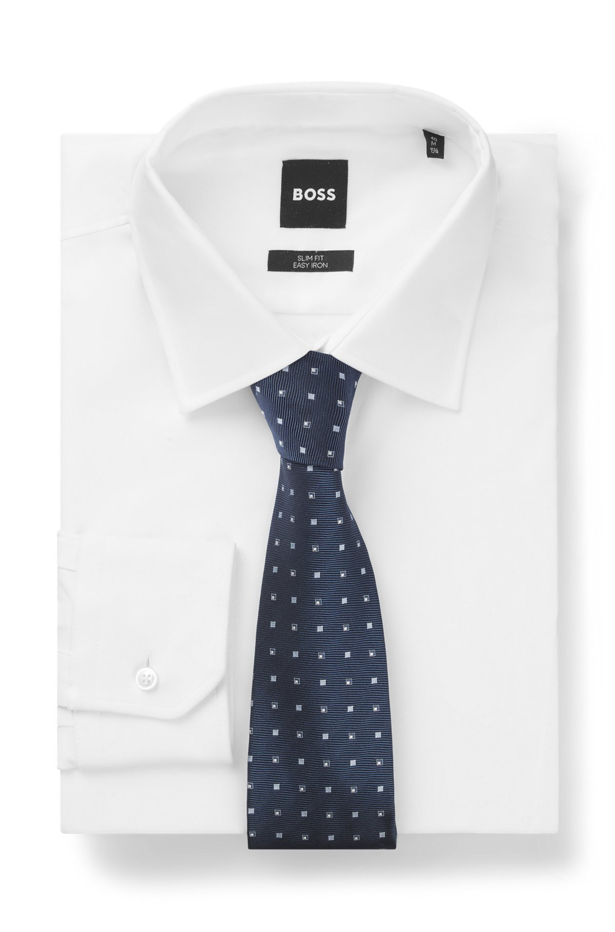 SILK-BLEND TIE WITH MICRO PATTERN 3